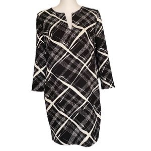 Essentiel Antwerp Black Plaid Mini Dress